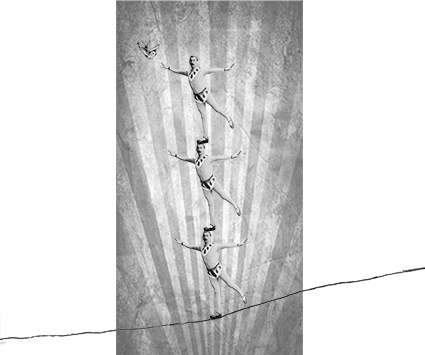 Ein Menschen-Turm aus Zirkusturnern wie die berühmten Menschenpyramiden Castells in Spanien. Eine spaktakuläre tradition der katalanischen Kultur, wobei Menschenpyramiden bis zu 10 Etagen bilden. Bei uns hat man auch die Möglichkeit zwischen 5er und 10er Blöcken zu wählen, wenn man gerne Einzel-Trainings mag und dabei noch ein bisschen Geldsparen möchte.